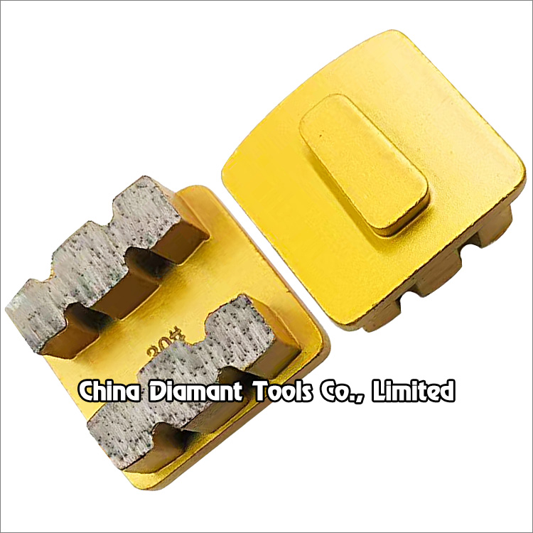 Diamond grinding shoe for Redi-lock holder of Husqvarna grinders