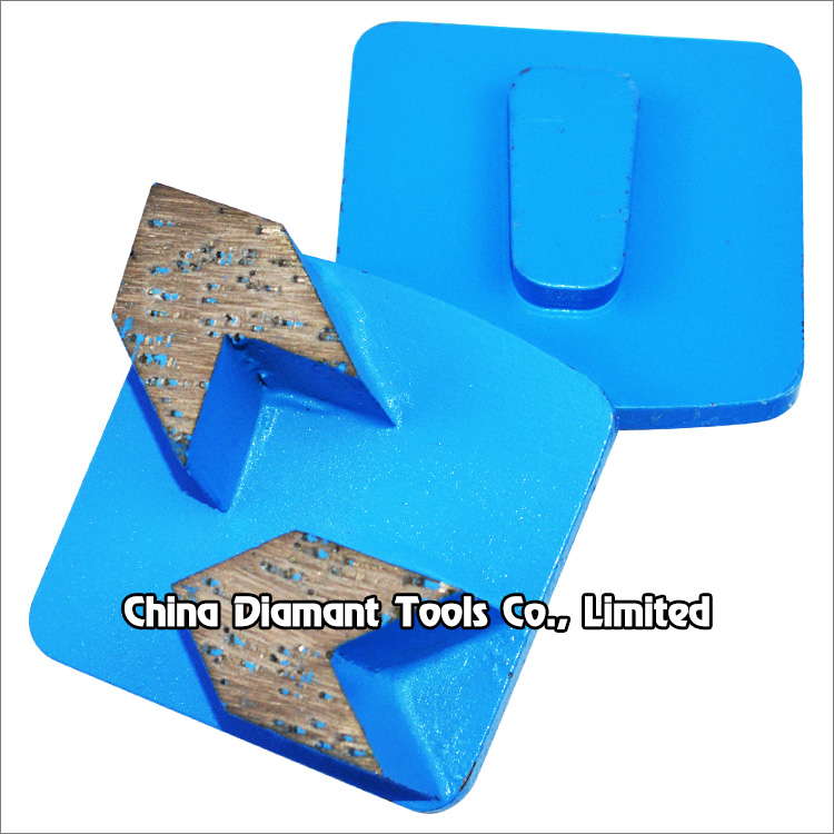 Diamond grinding shoes for Redi-lock holder of Husqvarna grinders