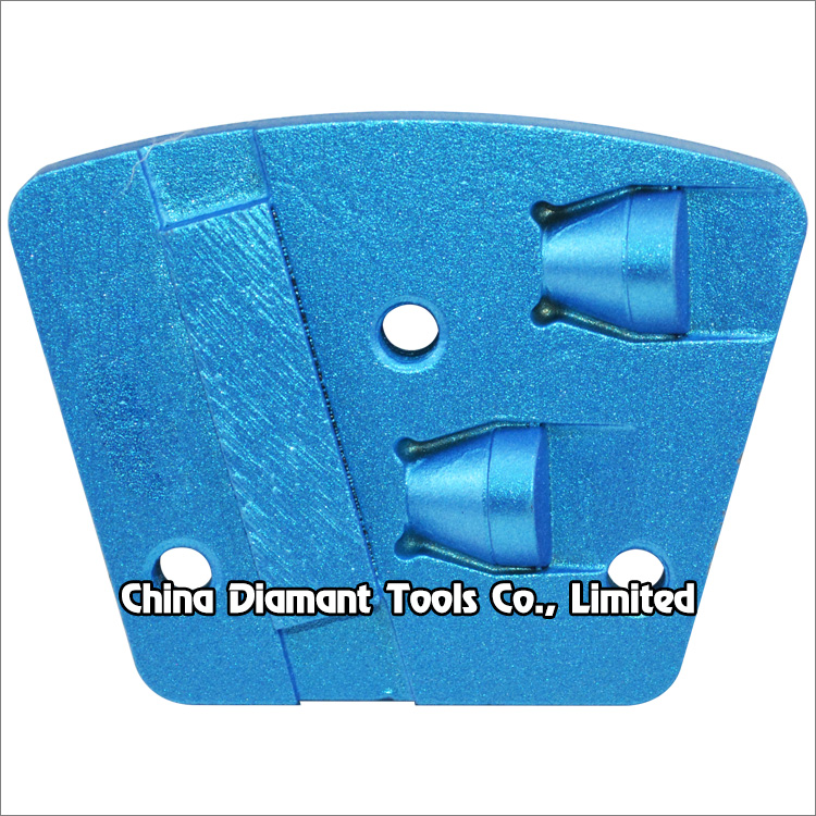 Trapezoid PCD grinding shoes concrete floor pads