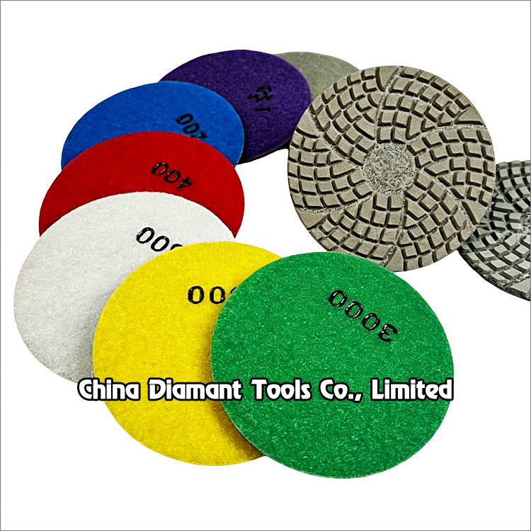 4 inches 100mm diamond floor polishing pads for stone granite marble