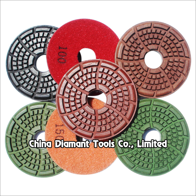 3.5 inches 90mm floor polishing diamond pads resin bond wet dry use