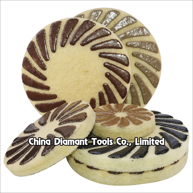 Diamond sponge fiber polishing pads turbo shape resin bond