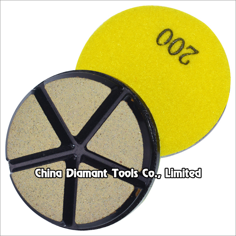 3 inches 80mm concrete floor polishing diamond pads ceramic bond wet dry Use