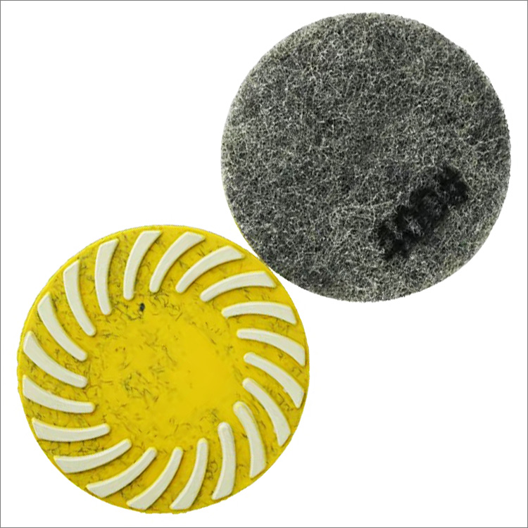 resin bond turbo shape diamond floor polishing pads with sponge base