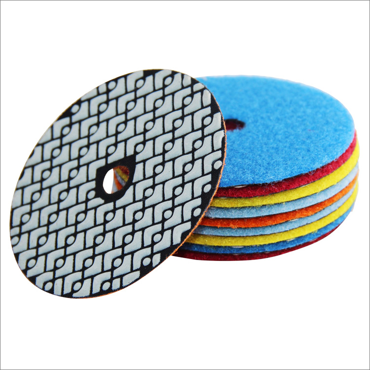 Flexible diamond dry polishing pads resin bond for stone granite marble