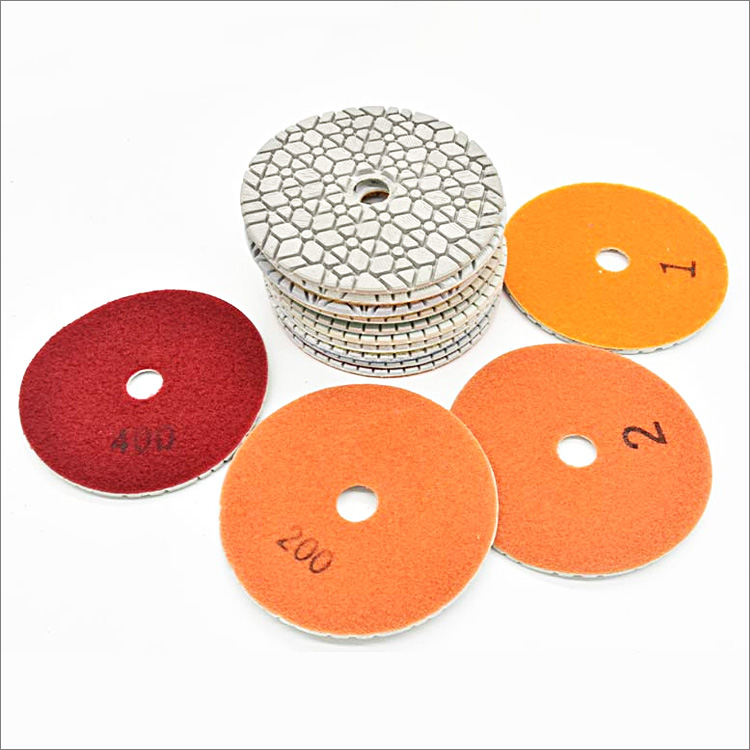 3 steps wet use resin bond flexible diamond polishing pads