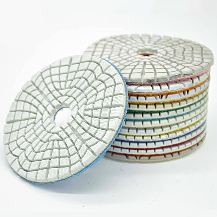 3 steps wet use resin bond flexible diamond polishing pads