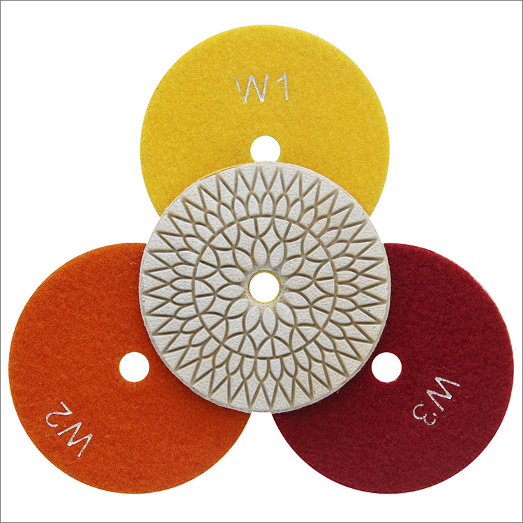 3 steps resin bond wet use flexible diamond polishing pads