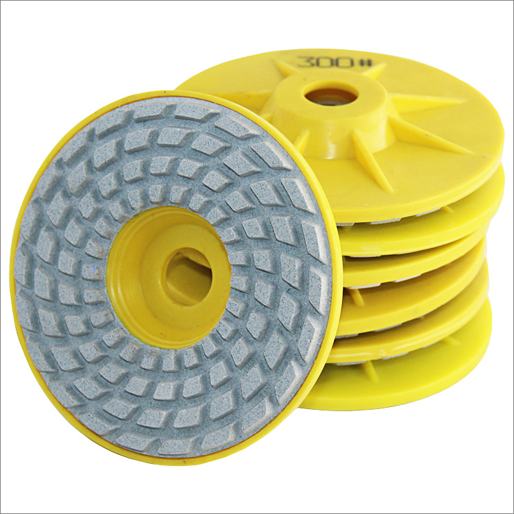 Buckle lock resin bond diamond polishing pads for stone