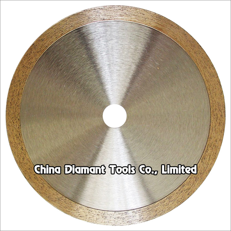 Diamond saw blades for ceramic porcelain cutting - continuous rim