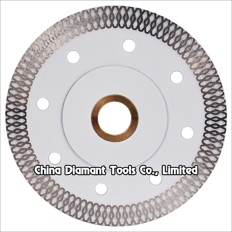 Diamond saw blades for ceramic porcelain cutting - continuous & fish scale rim