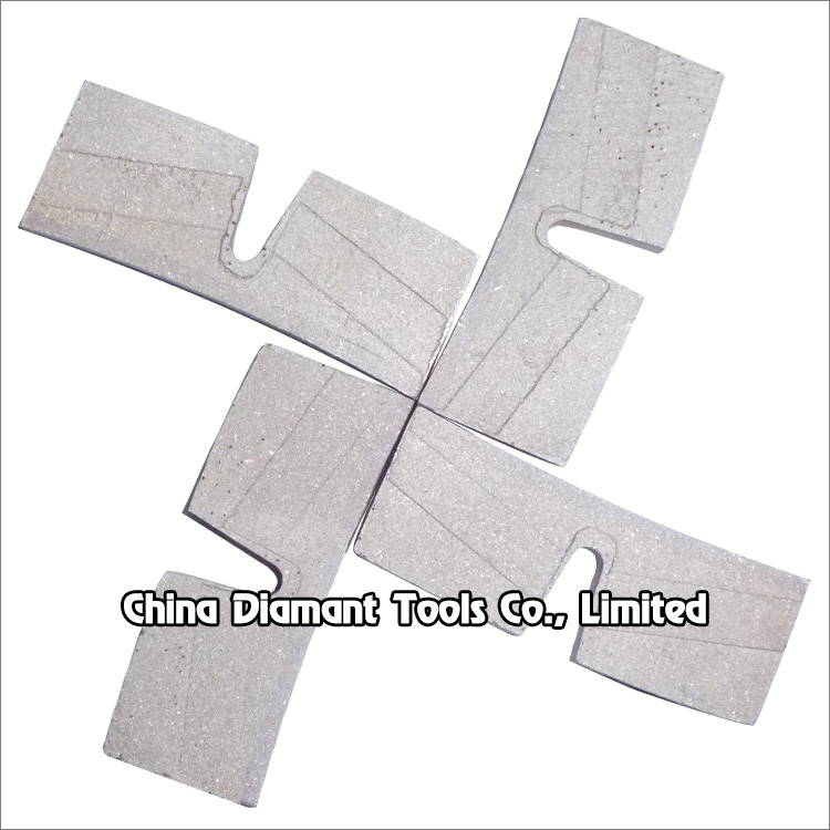 Diamond segments of circular saw blades for granite cutting - >> taper shape with U slots