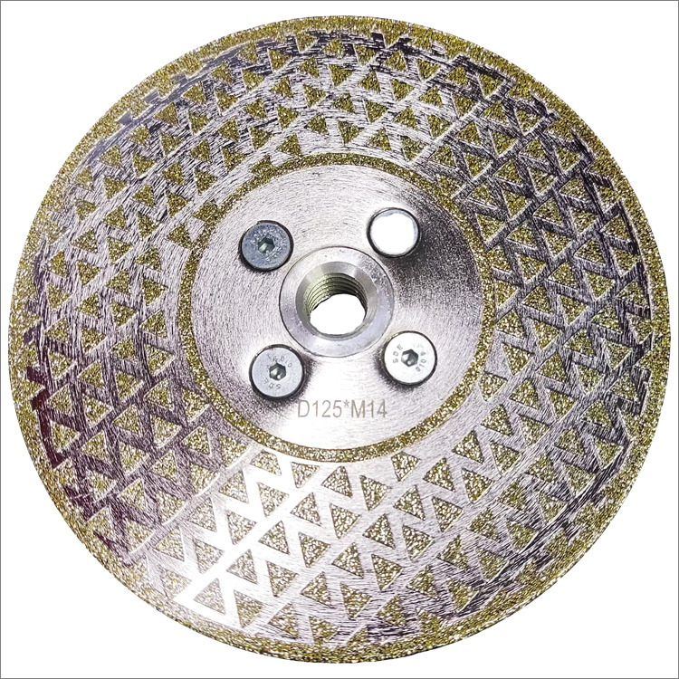 5 inches 125mm electroplated diamond saw blade cutting grinding disc with M14 flange