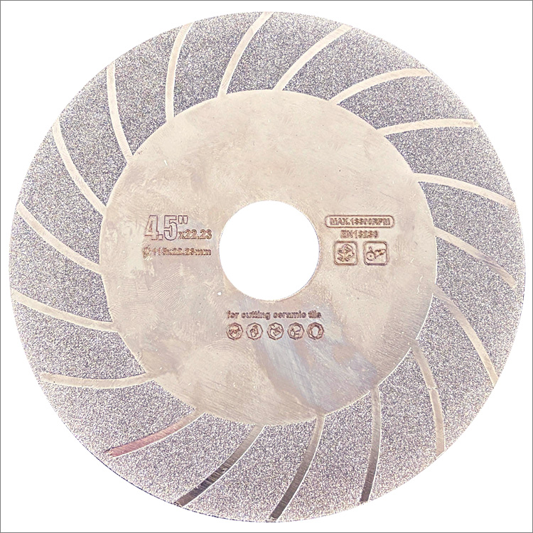 4.5 inches 115mm electroplated diamond cutting grinding disc
