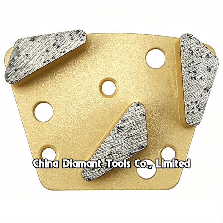 Trapezoid diamond grinding shoes concrete floor polishing pads