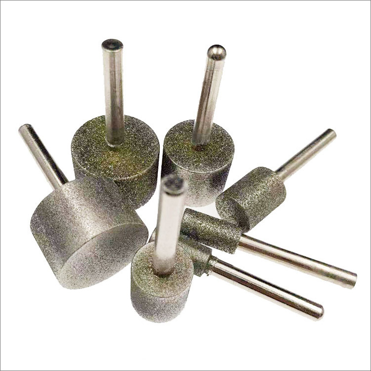 Cylindrical electroplated diamond grinding heads lapidary carving bits
