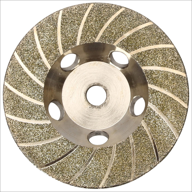 Electroplated diamond grinding cup wheels turbo coated discs for marble quartz soft stone ceramic tiles