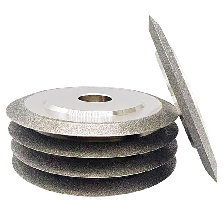 Electroplated V groove double bevel angle 45° 60° 90° diamond grinding wheels for tungsten carbide slotted