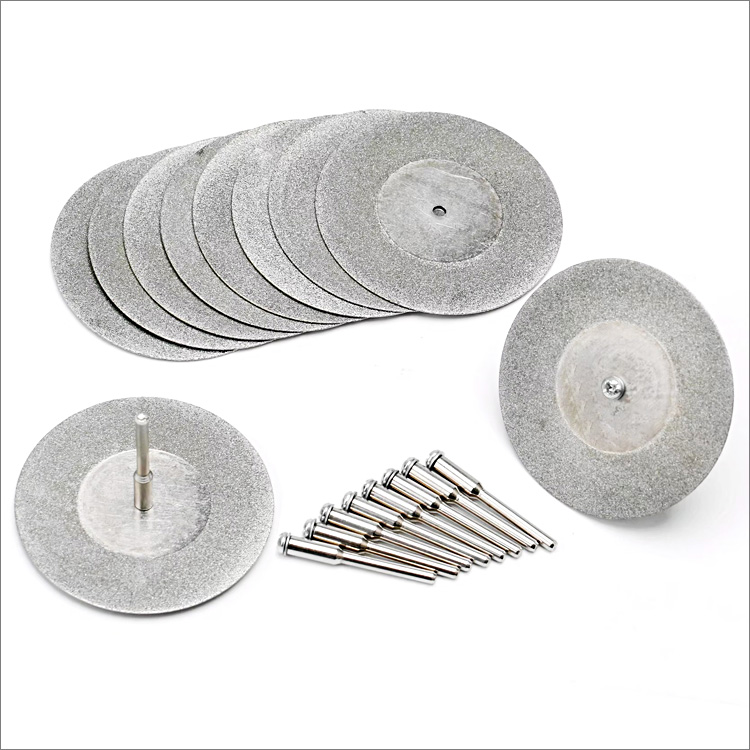 Small electroplated diamond saw blade continuous rim cutting grinding disc with mandrels