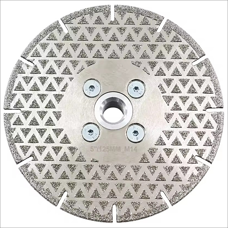 Double sides electroplated diamond cutting grinding disc