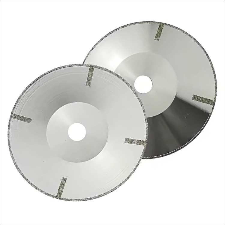 Concave continuous rim reinforced electroplated diamond saw blade for soft stone marble quartz porcelain