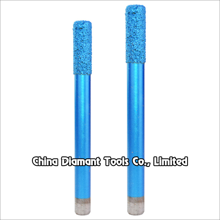 Flat head vacuum brazed diamond grinding bits CNC engraving bits stone carving knives